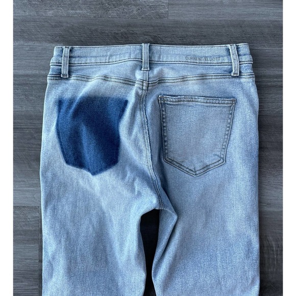 Current Elliott Patch Pocket Skinny Jeans Size 27 High Rise Light Stone - Picture 5 of 5